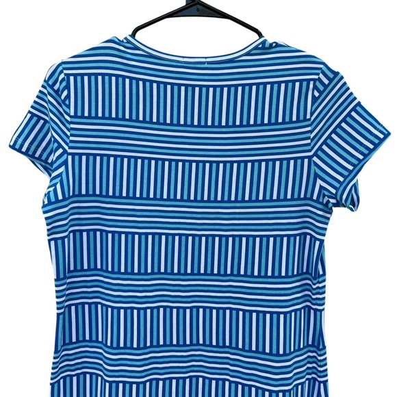 J.McLaughlin Cotton T-Shirt Dress - Size Small - Blue Stripes - Picture 11 of 11